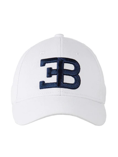Cappellino Uomo Bugatti Bianco con logo blu scuro EB-3