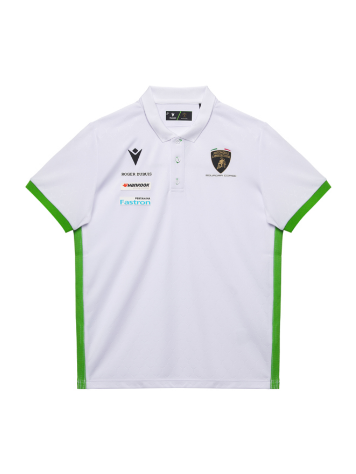 Polo Bambino Lamborghini Squadra Corse Super Trofeo 2026/27 bianca-2