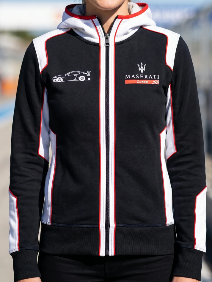 Felpa Maserati da donna blu full zip