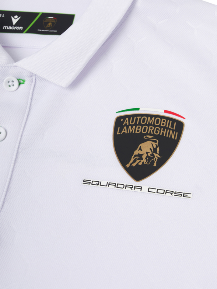 Polo Bambino Lamborghini Squadra Corse Super Trofeo 2026/27 bianca-4