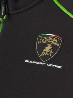 Felpa Zip Bambino Lamborghini Squadra Corse SPORTSWEAR 2026/27 Nero/Verde-4
