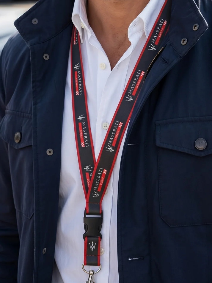 Maserati Lanyard Colore Nero/Rosso-1