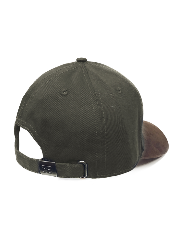 Cappellino Uomo Bugatti Grigio con visiera marrone velluto-3