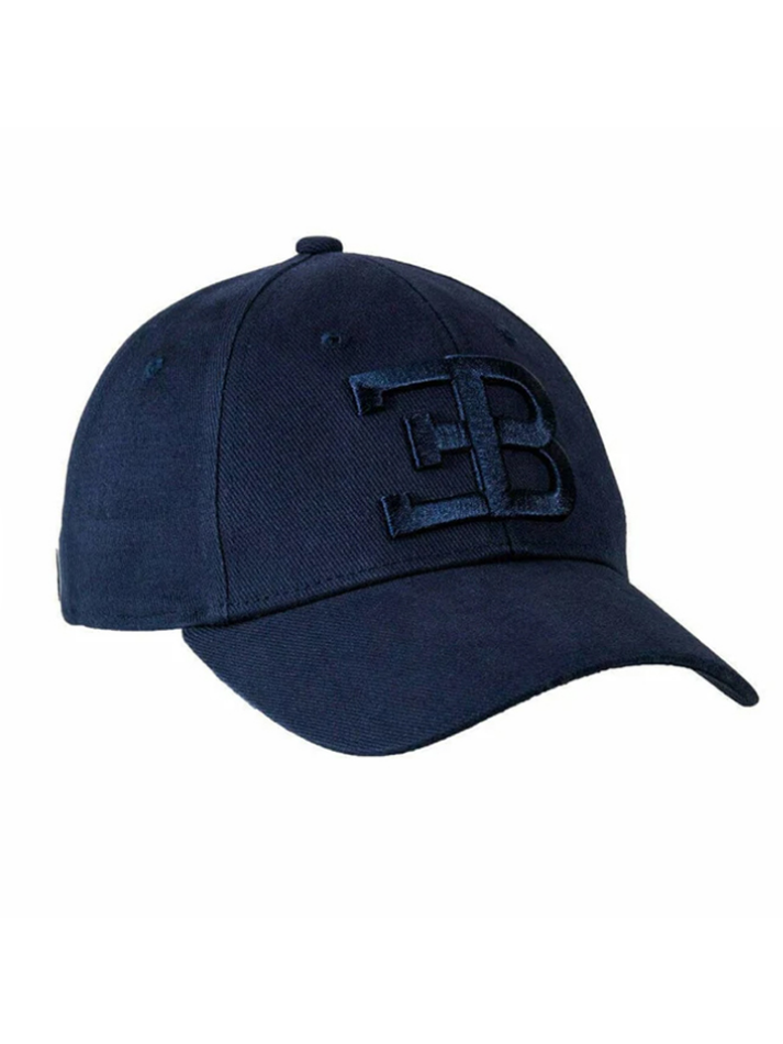 Cappellino Uomo Bugatti Blu scuro elettrico con Logo EB rilievo-2