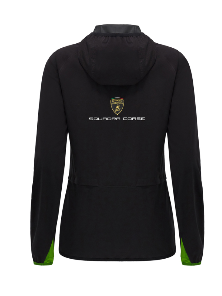 Giacca a Vento Donna Automobili Lamborghini Squadra Corse 2024/25 Nero/Verde-3