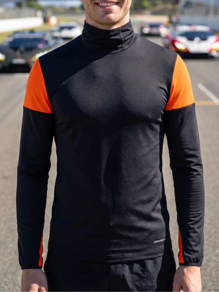 Automobili Lamborghini Bjorn Maglia a Collo Alto ACTIVEWEAR 2024/25 Nero/Arancio