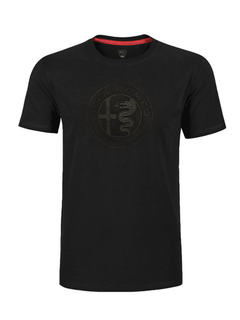 T-shirt Alfa Romeo Tono su tono nera-2
