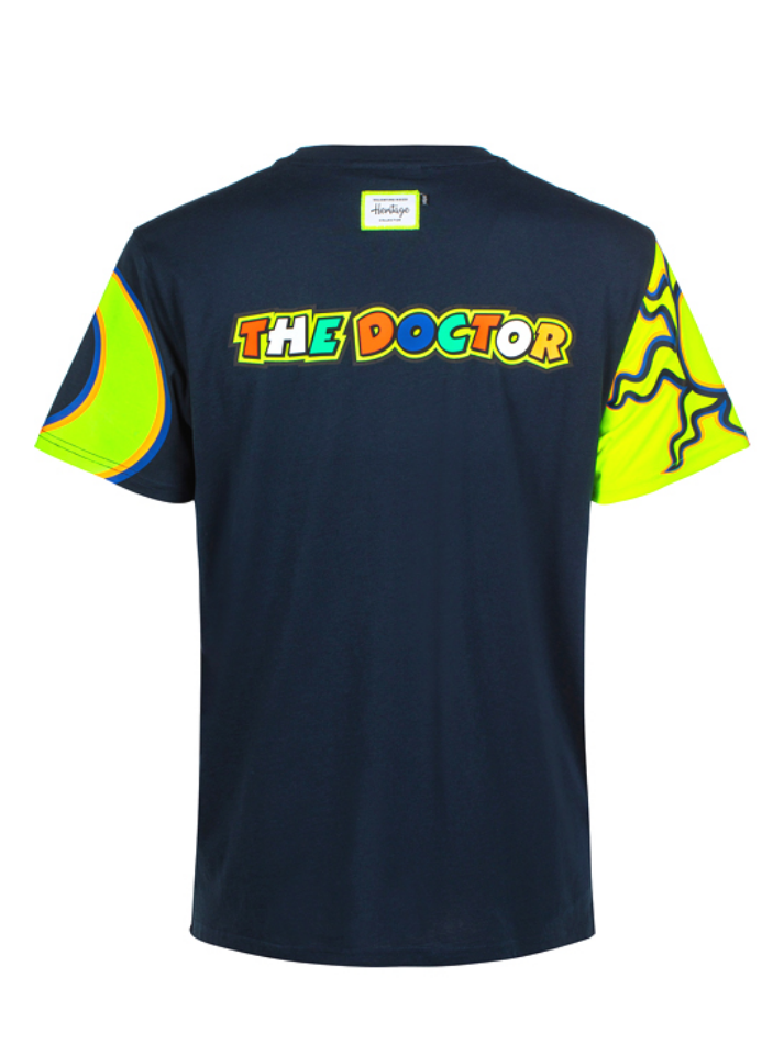 T-shirt da uomo Valentino Rossi Vr46 Blu-3