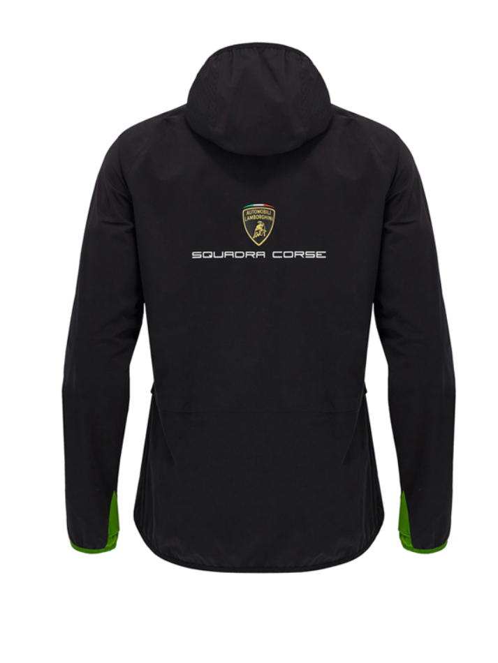 Giacca da Pioggia Bambino Automobili Lamborghini Squadra Corse 2024/25 Nero/Verde-3