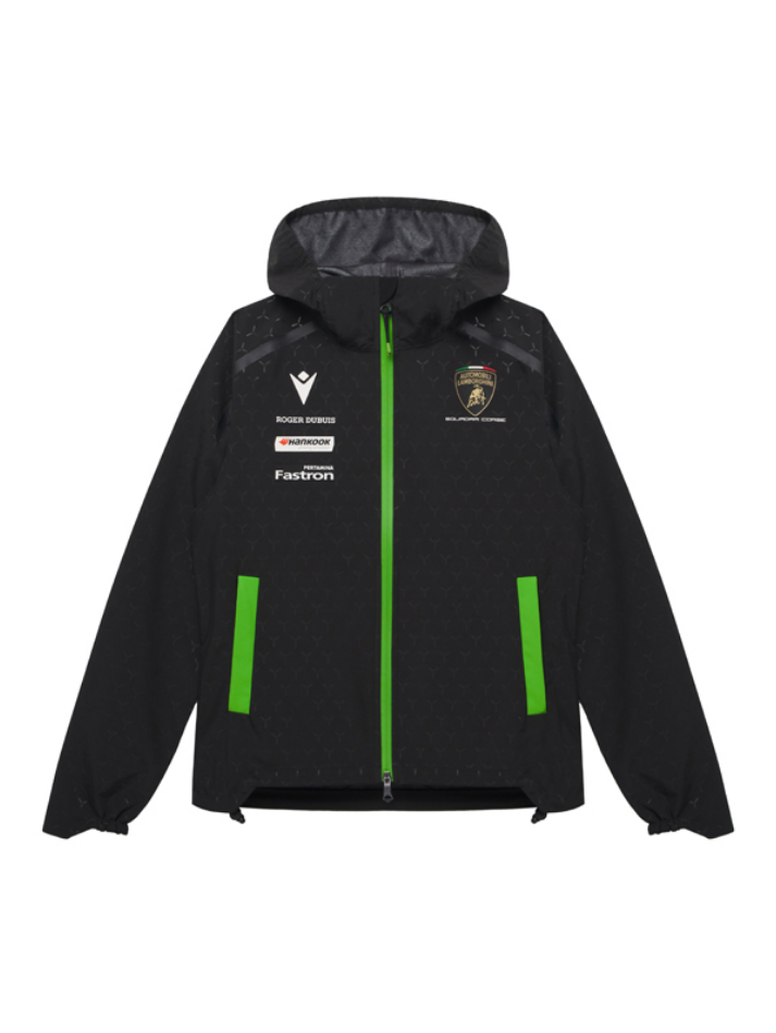 Rain Jacket Bambino Lamborghini Squadra Corse Super Trofeo 2026/27 Nero-2