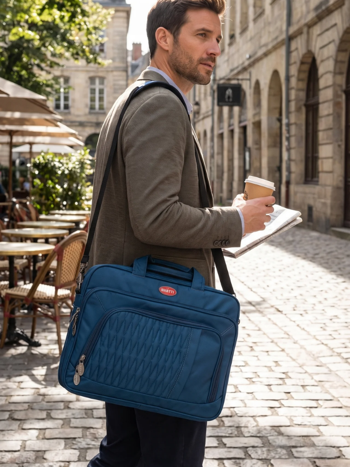 Borsa computer Bugatti nero / Blu