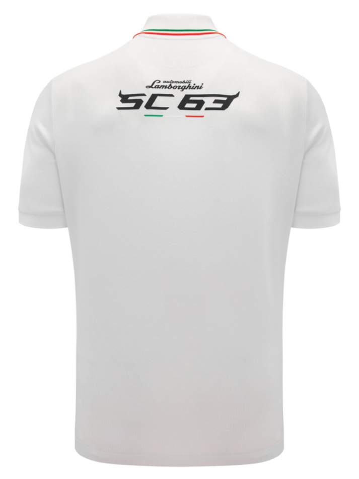 Polo Uomo Automobili Lamborghini SC63 2026/27 Bianca-3