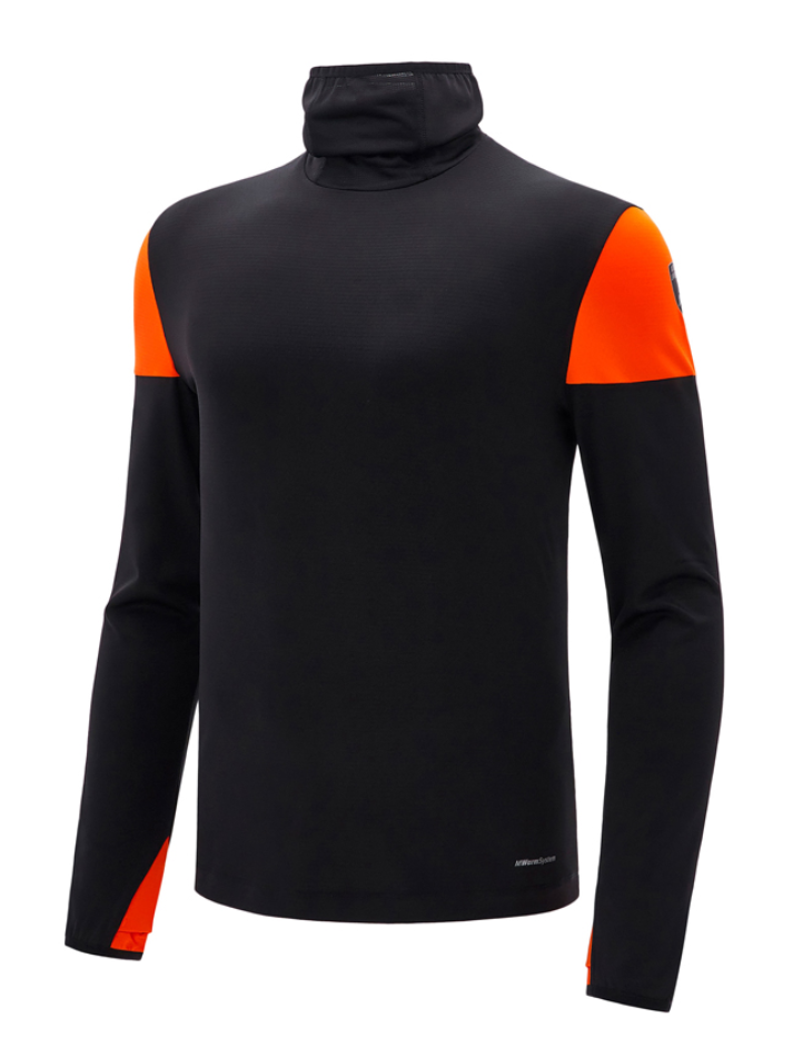 Automobili Lamborghini Bjorn Maglia a Collo Alto ACTIVEWEAR 2024/25 Nero/Arancio