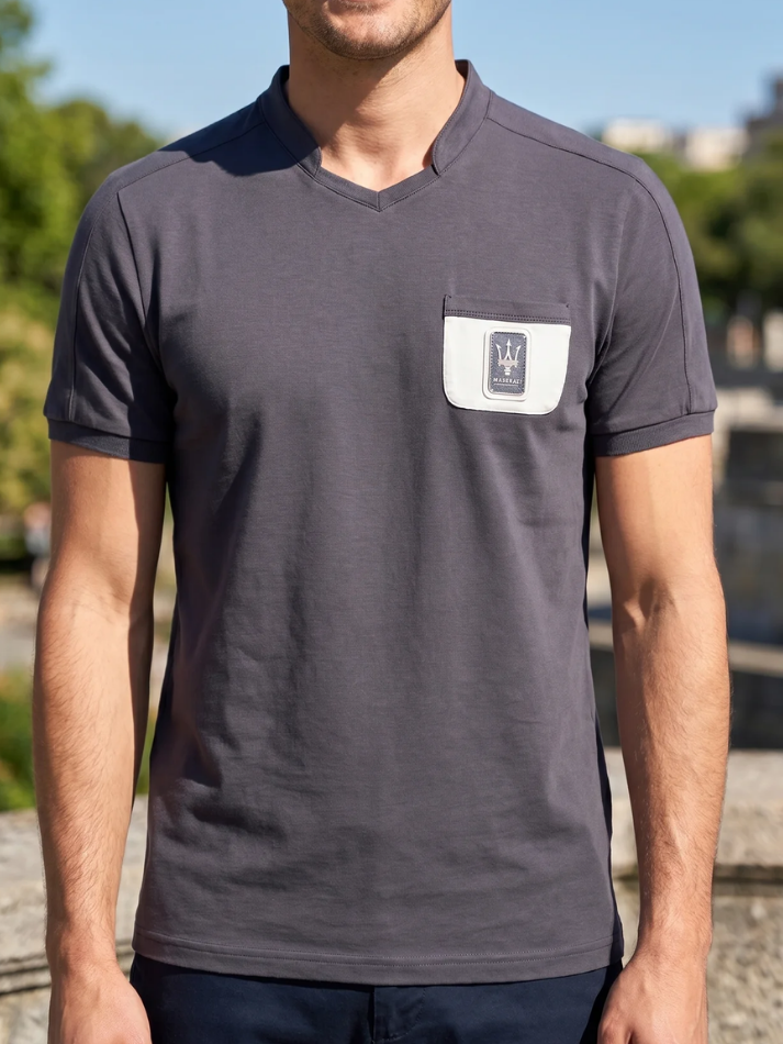 T-hirt Maserati da uomo Sleeve Gray