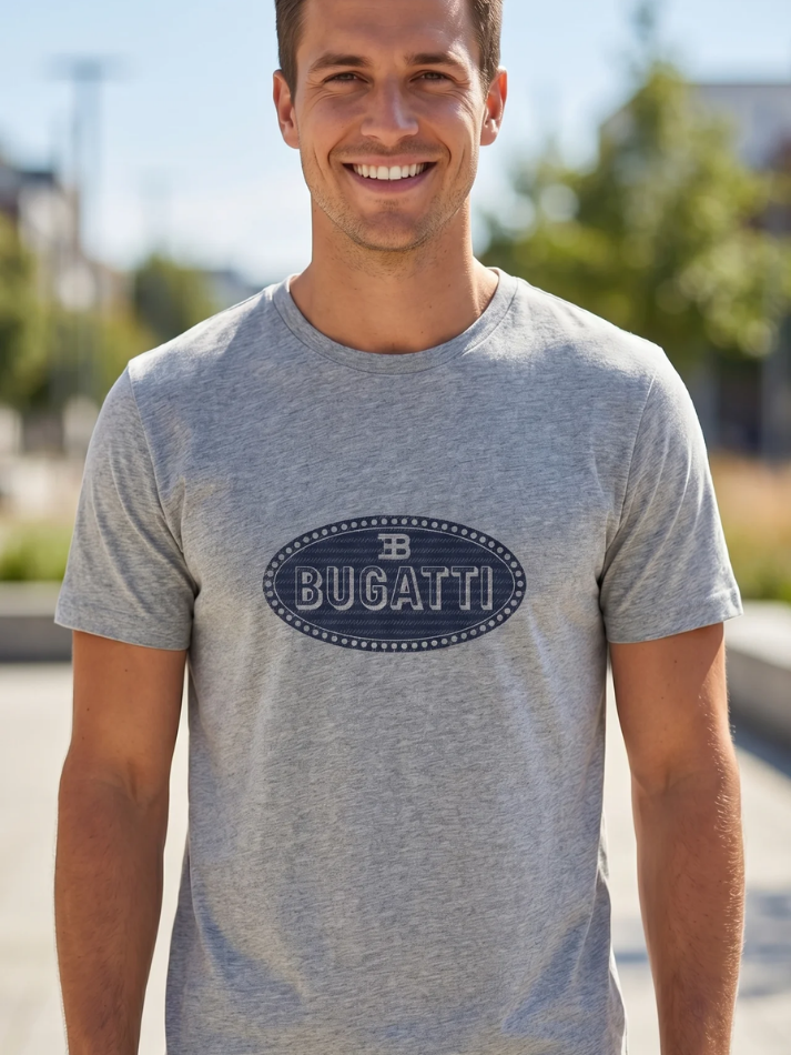 Bugatti T-shirt uomo Grigia con logo