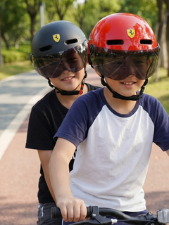 Caschetto per bicicletta da bambino Scuderia Ferrari Rosso-4