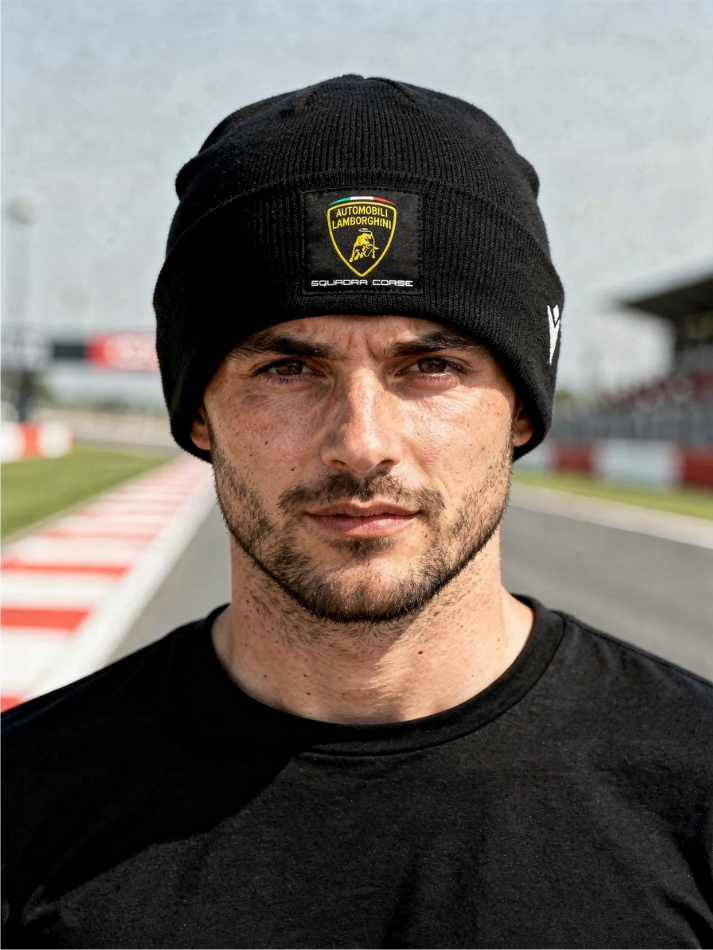 Cappello da adulto Automobili Lamborghini Squadra Corse Nero-1