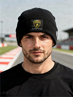 Cappello da adulto Automobili Lamborghini Squadra Corse Nero-1