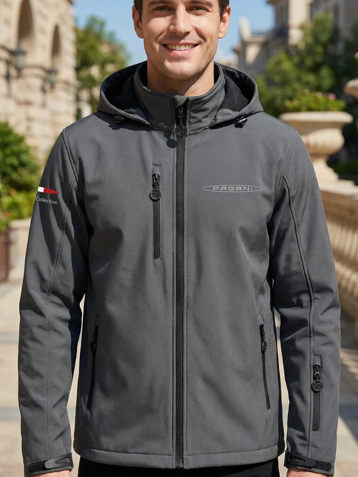 Pagani Felpa Softshell da uomo Dark Gray-1
