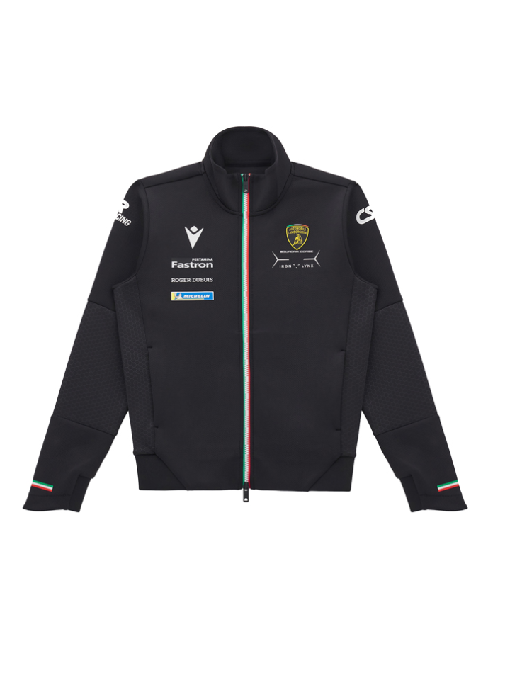 Felpa Full Zip Bambino Automobili Lamborghini Squadra Corse LMDH 2024/25 Nero-2