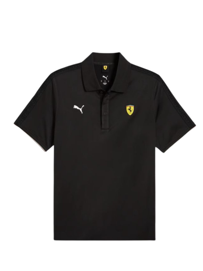 Ferrari polo da uomo Race Cloudspun nera-2