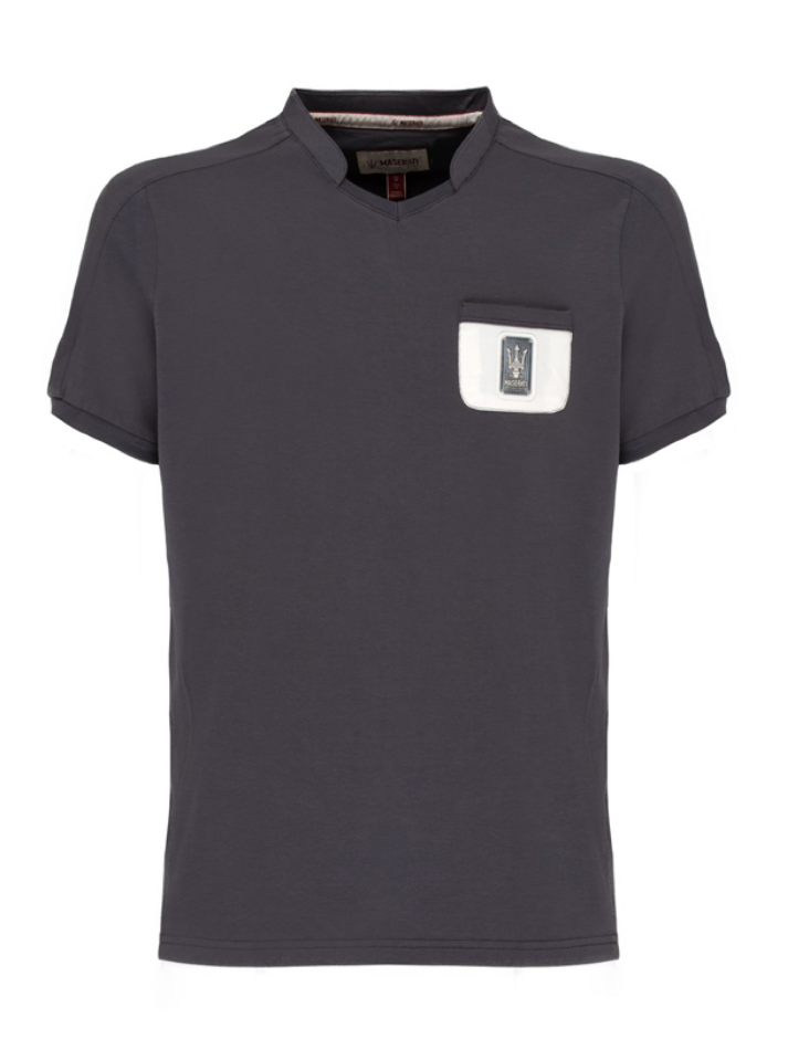 T-hirt Maserati da uomo Sleeve Gray-2