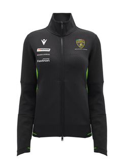 Felpa Full Zip Donna Automobili Lamborghini Squadra Corse 2024/25 Nero/Verde-2