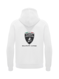 Felpa Full Zip Automobili Lamborghini Squadra Corse SPORTSWEAR Bianco-3