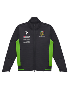 Felpa Full Zip Bambino Automobili Lamborghini Squadra Corse 2024/25 Nero/Verde-2