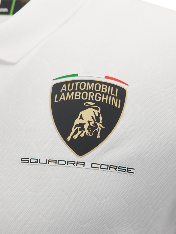 Polo Uomo Lamborghini Squadra Corse Super Trofeo 2026/27 Bianco/Verde-4