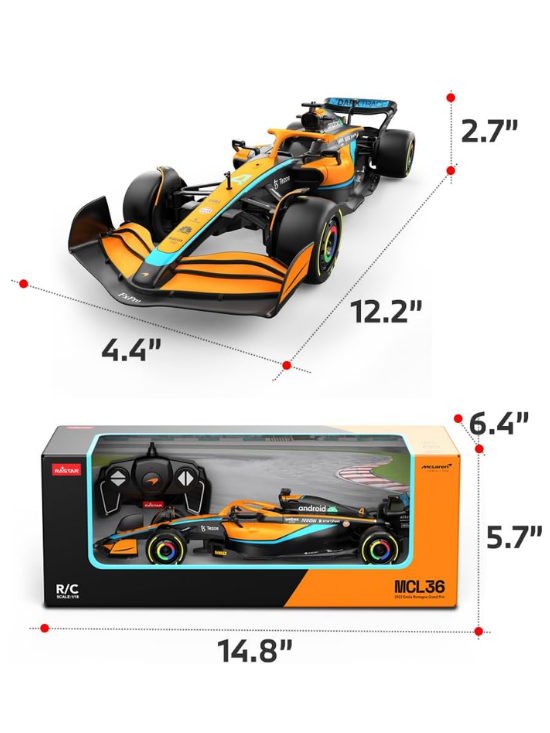 Automobile radiocomandata McLaren MCL36 in scala 1:18 radiocomandata RASTAR-2