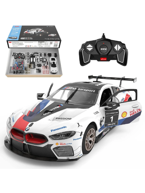BMW M8 GTE bianca RASTAR modello 1:18 auto telecomandata + body kit + telecomando 2,4 GHz
