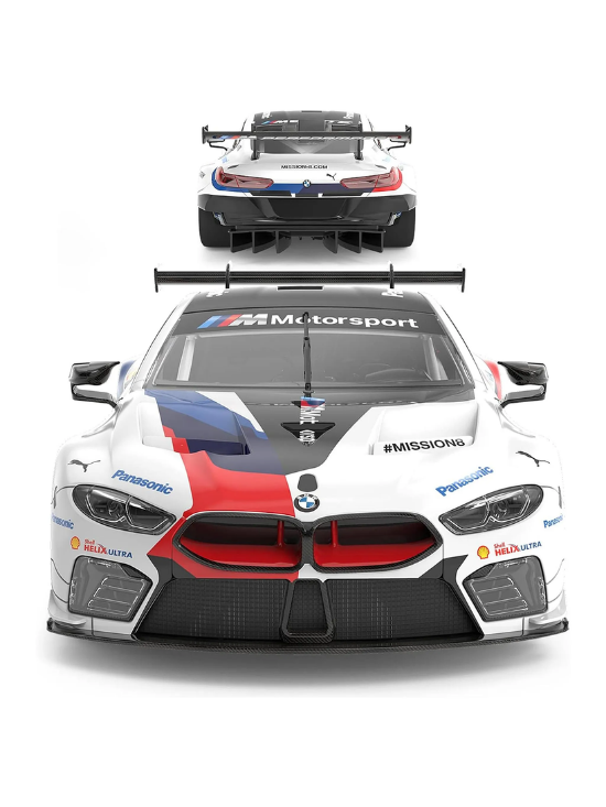 BMW M8 GTE bianca RASTAR modello 1:18 auto telecomandata + body kit + telecomando 2,4 GHz-4