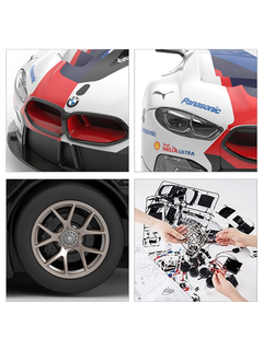BMW M8 GTE bianca RASTAR modello 1:18 auto telecomandata + body kit + telecomando 2,4 GHz-7