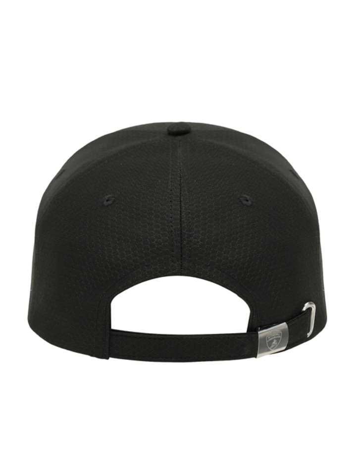 Cappellino Bambino Automobili Lamborghini Squadra Corse Nero con Banda Italiana-4
