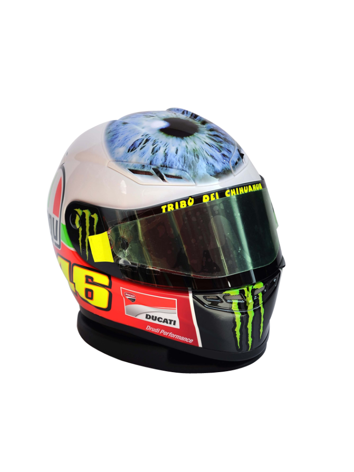 Caschetto Valentino Rossi Heritage VR46 HELMET  MOTO GP Mugello 2011 in scala 1:5