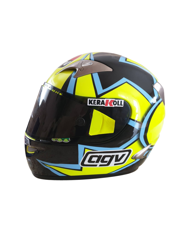 Caschetto Valentino Rossi Heritage VR46 HELMET MOTO Winter Test 2005 in scala 1:5