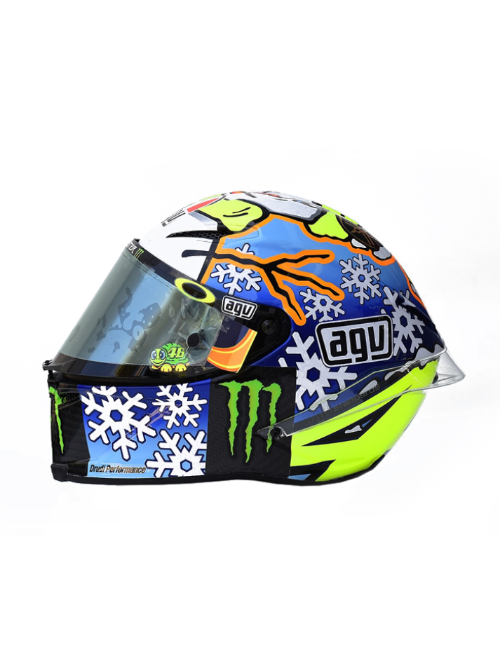 Caschetto Valentino Rossi Heritage VR46 HELMET  MOTO GP Winter test 2016 in scala 1:5-1