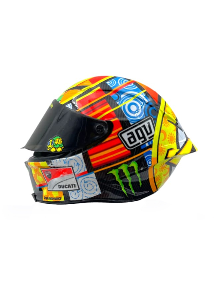 Caschetto Valentino Rossi Heritage VR46 HELMET  MOTO GP season 2012 in scala 1:5