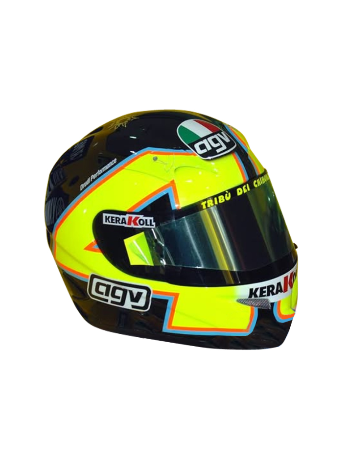 Caschetto Valentino Rossi Heritage VR46 HELMET MOTO GP test 2006 in scala 1:5