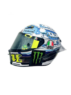 Caschetto Valentino Rossi Heritage VR46 HELMET  MOTO GP test 2017 in scala 1:5-1