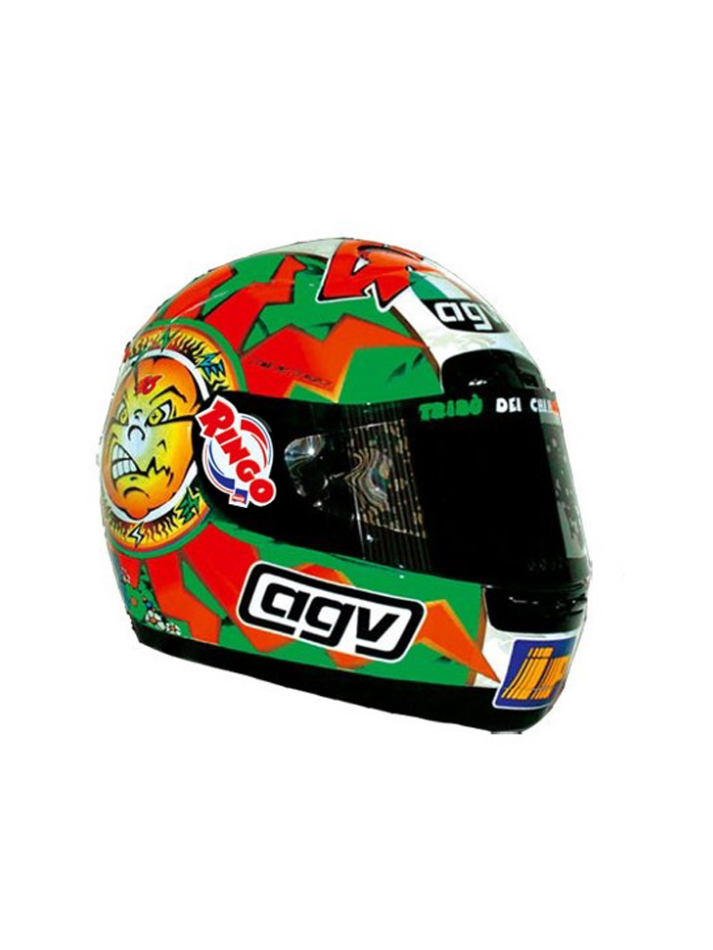 Caschetto VR46 Valentino Rossi Heritage – Minihelmet da Collezione IMOLA 1977 in scala 1:5