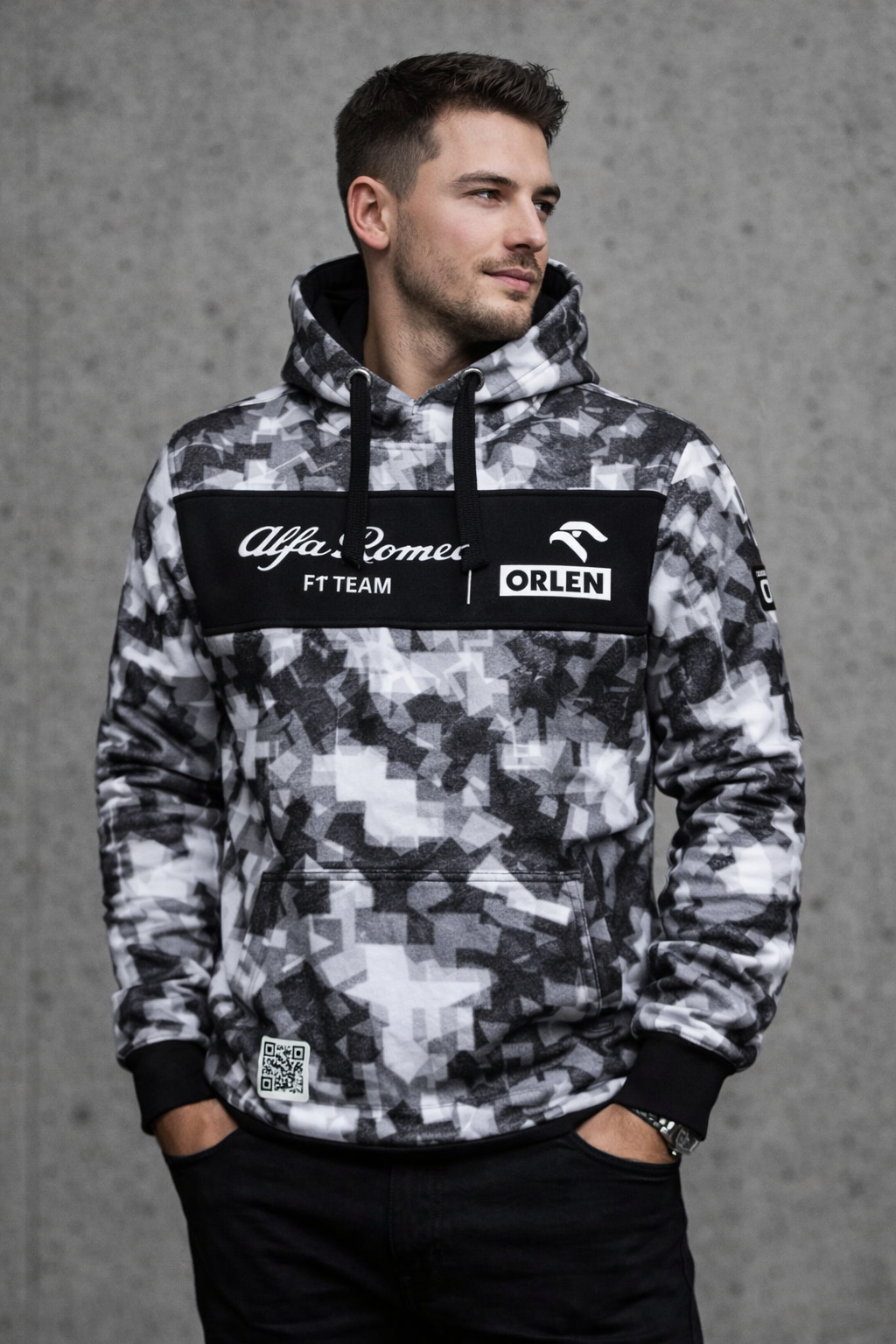 Felpa con cappuccio mimetica Alfa Romeo F1 Team ORLEN-5