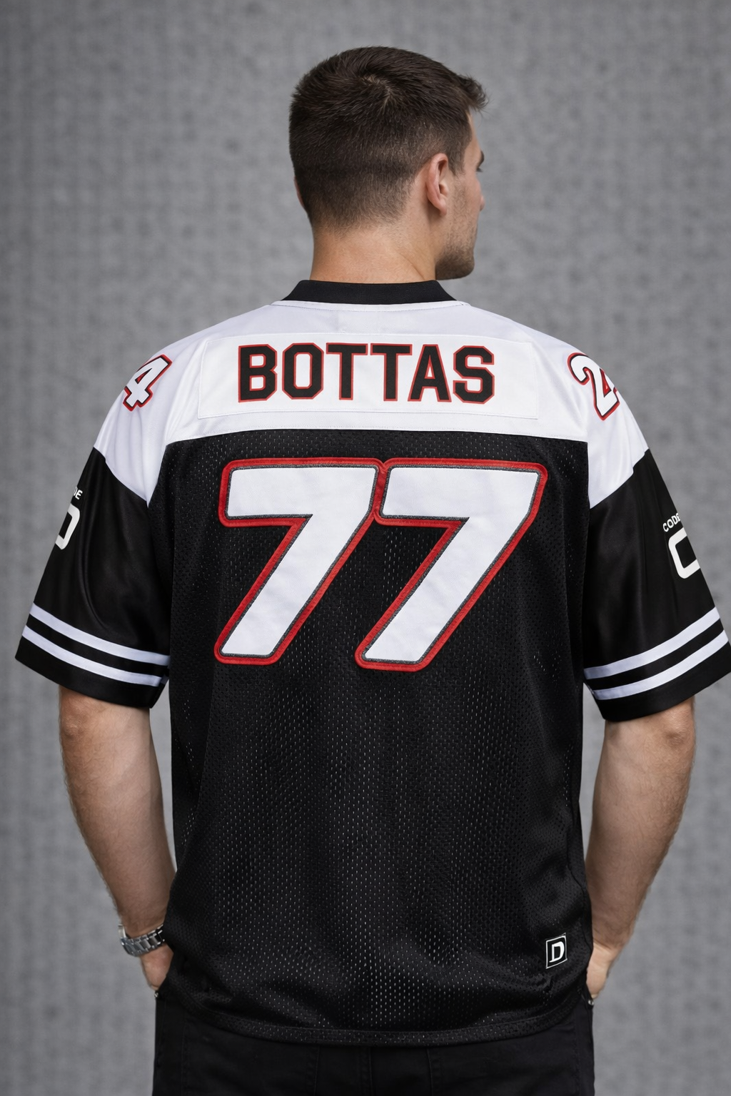 Alfa Romeo F1 Team ALFA ROMEO T-SHIRT COLLEZIONE AMERICAN FOOTBALL JERSEY BOTTAS-3