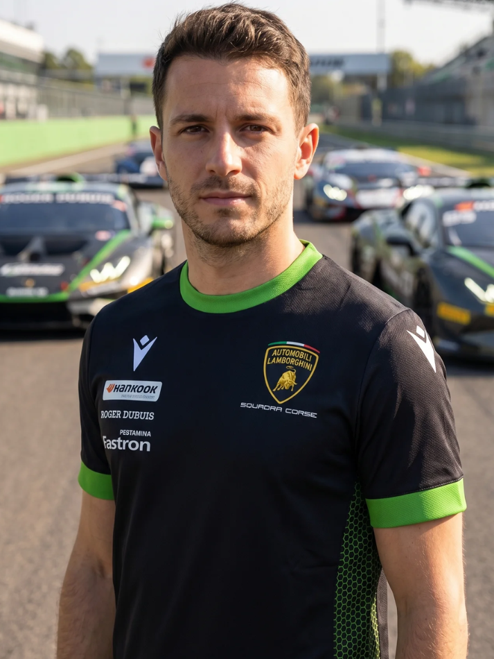 Maglietta Automobili Lamborghini Squadra Corse 2024/25 Nero/Verde-1