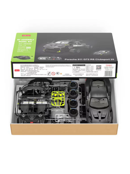 Kit modellino plastica RC control in scala 1:18 Porsche 911 Gt2 Rs Club Sport 25 assemblato-2