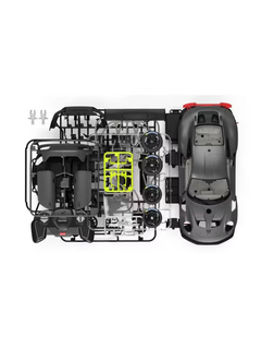 Kit modellino plastica RC control in scala 1:18 Porsche 911 Gt2 Rs Club Sport 25 assemblato-3