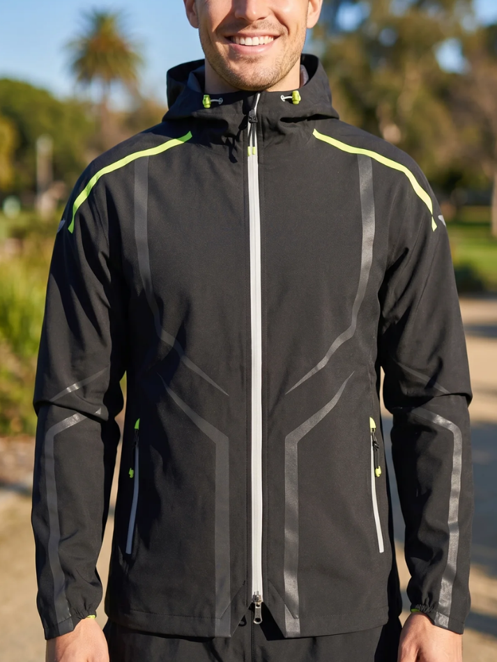 Lamborghini Activewear Giacca da pioggia black/green-1