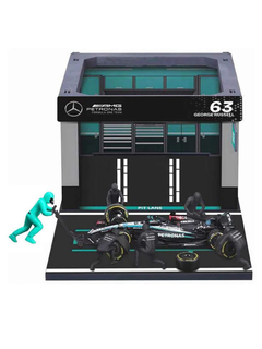 Modellino Box garage 1:43 MERCEDES AMG  - F1 W15 GARAGE BOX#63 RUSSELL-5