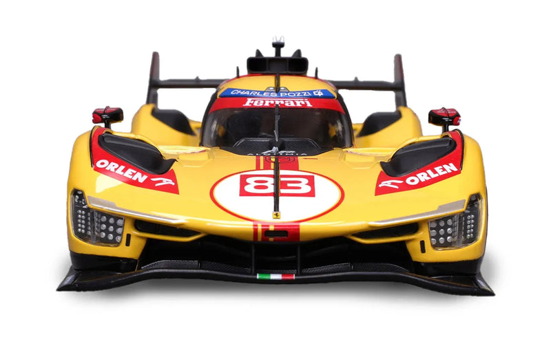 Modellino Auto Burago in scala 1:18 Ferrari 499P Kubica-Ye-Shwartzman #83 Le Mans 2024-2